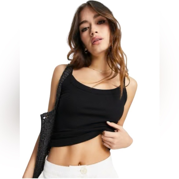 Tilly's Destined Size XS Black Crop Top Tank Top - Picture 1 of 5